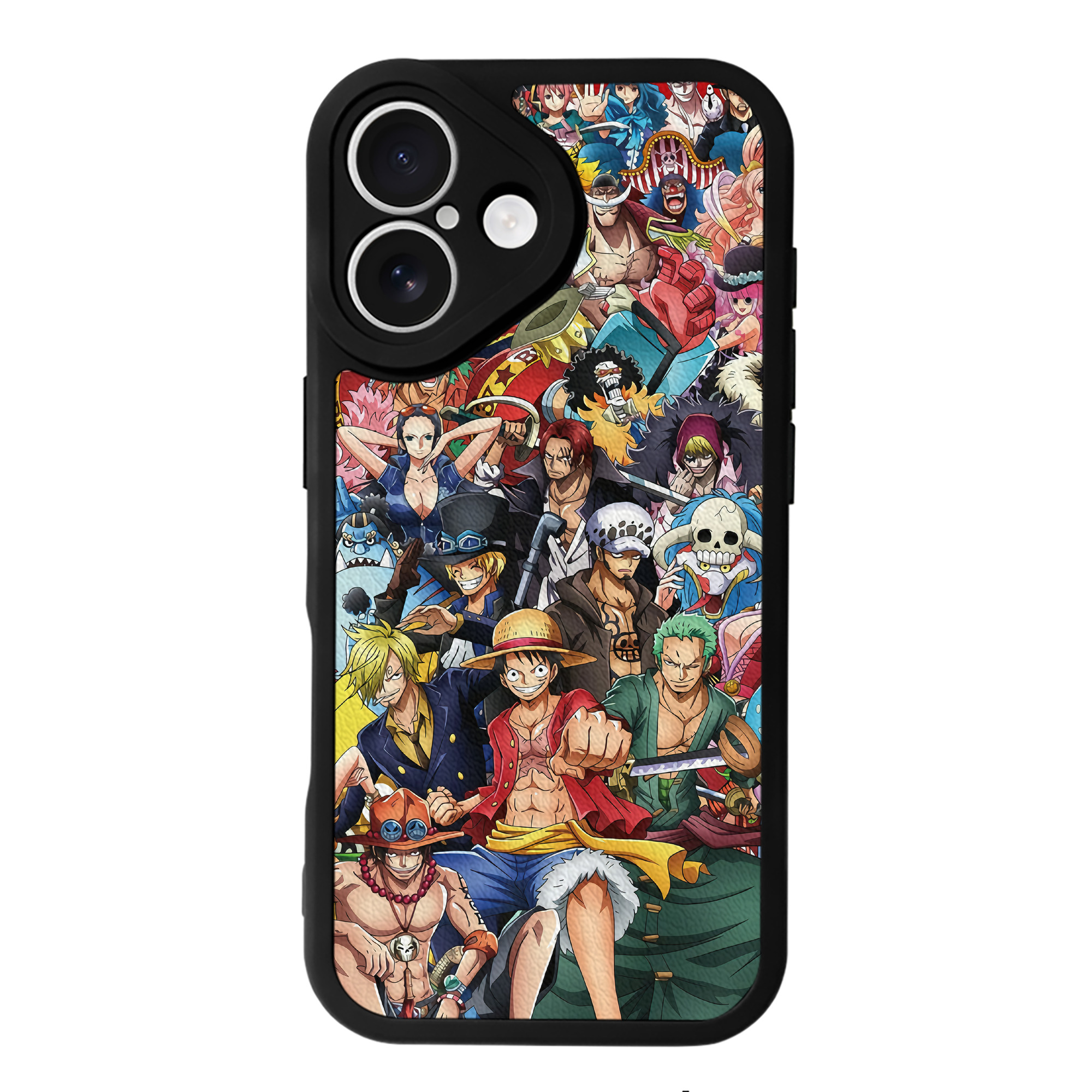 （画像用） ワンピース ONE PIECE 【iPhone 16シリーズ対応】シリコンスマホケース（レザー調） 材質：シリコン